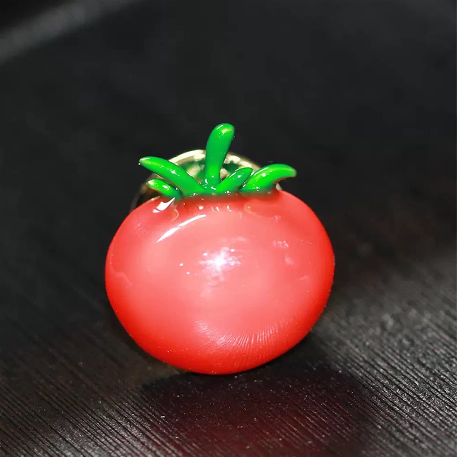CFWSHJ Broche para Mujer, Hombre, Accesorios de Moda para Mujer, Esmalte Rojo Tomate, Broche de Planta de Tomate para Mujer, cárdigan, Chaqueta, Abrigo, Broche, Accesorios para Fiesta de cumpleaños y