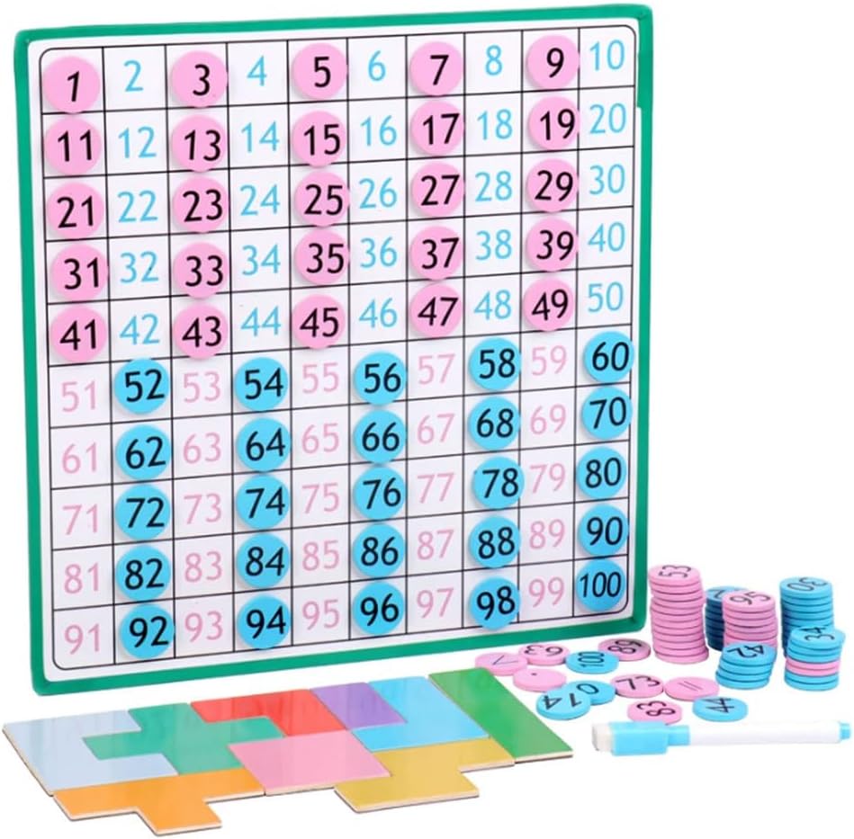 Montessori Magnetic Digital Cognitive Board Mathematics Educational Toy 1-100 Number Continuous Board Toy