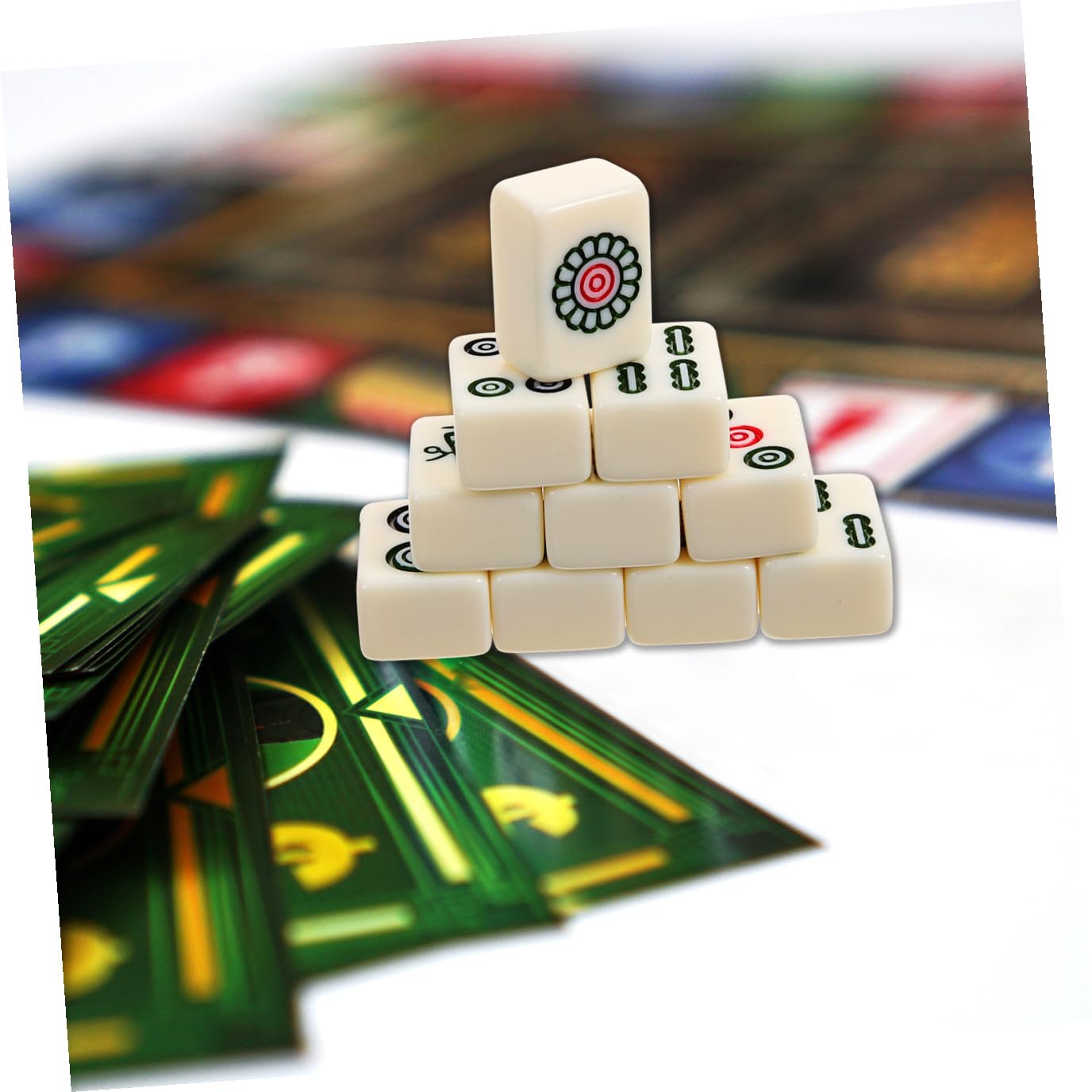 Alasum Miniature Mahjong Kit da Viaggio, Set Completo, Bianco