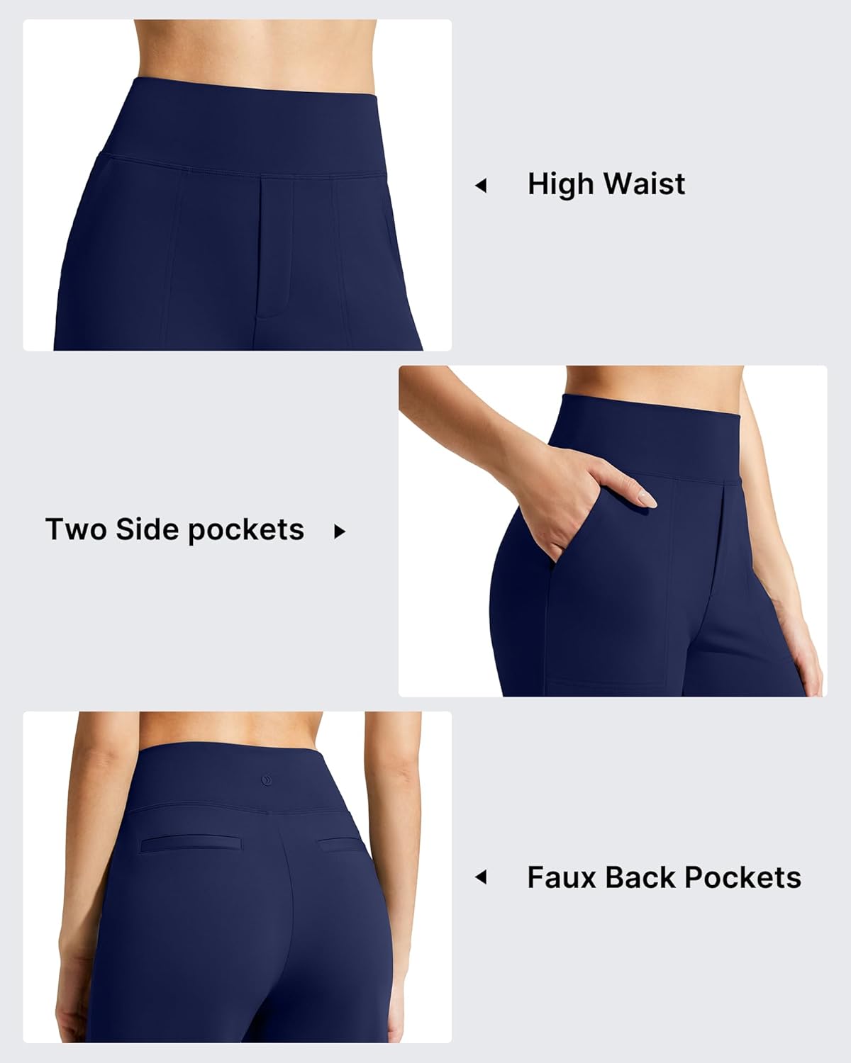 G4Free EverGoing Women's Bermuda Shorts with Pockets 10" - Knee Length Athletic Casual Long Shorts - Image 4