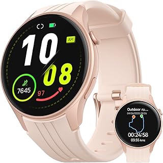 Parsonver Smartwatch Uomo Donna con GPS Integrato, Smart Watch con Chiamate, 100+ Sportive, Monitoraggio Frequenza Cardiaca/Sonno, IP68 Impermeabile Fitness Sportivo per Android iOS (Oro rosa, 43 mm)