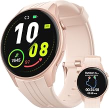 Parsonver Smart Watch, Built-in GPS, Bluetooth Calling, Fitness Watch for Women with 100+ Sport Modes, IP68 Waterproof, Heart Rate, Sleep Monitor, Pedometer, Smartwatch for Android & iPhone, Rose Gold