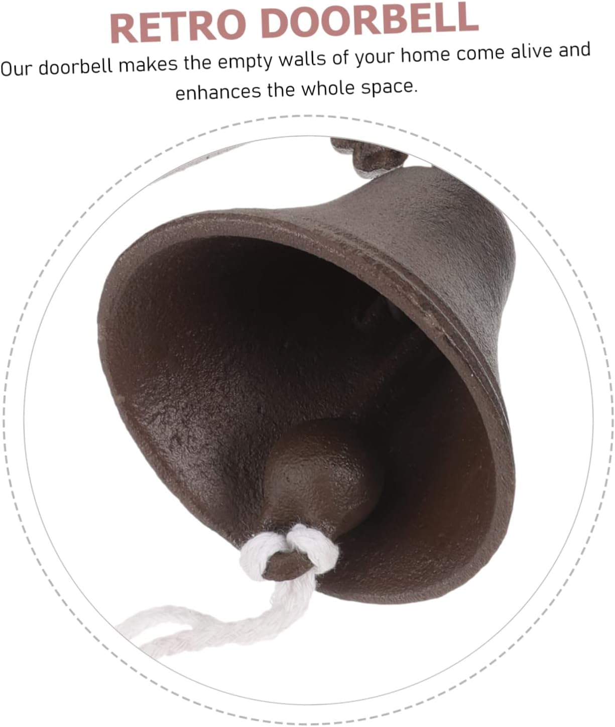 VICASKY Rustic Iron Butterfly Doorbell Wall-Mounted Vintage Welcome Bell for Home and Garden Decoration Manual Chime Decorative Design