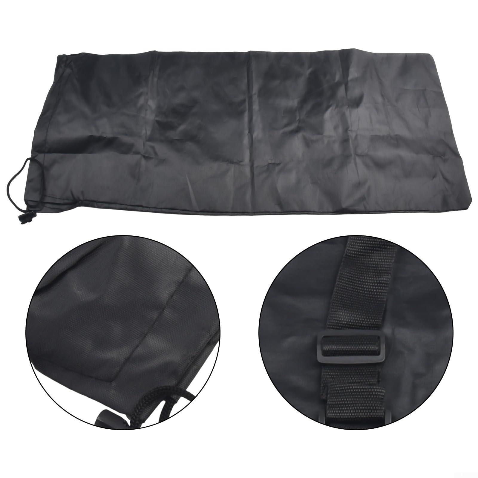Honseadek - Sac de rangement en tissu à bandoulière + sangle Oxford 610D pour longboard, trottinette, skateboard, planche de surf variable, noir