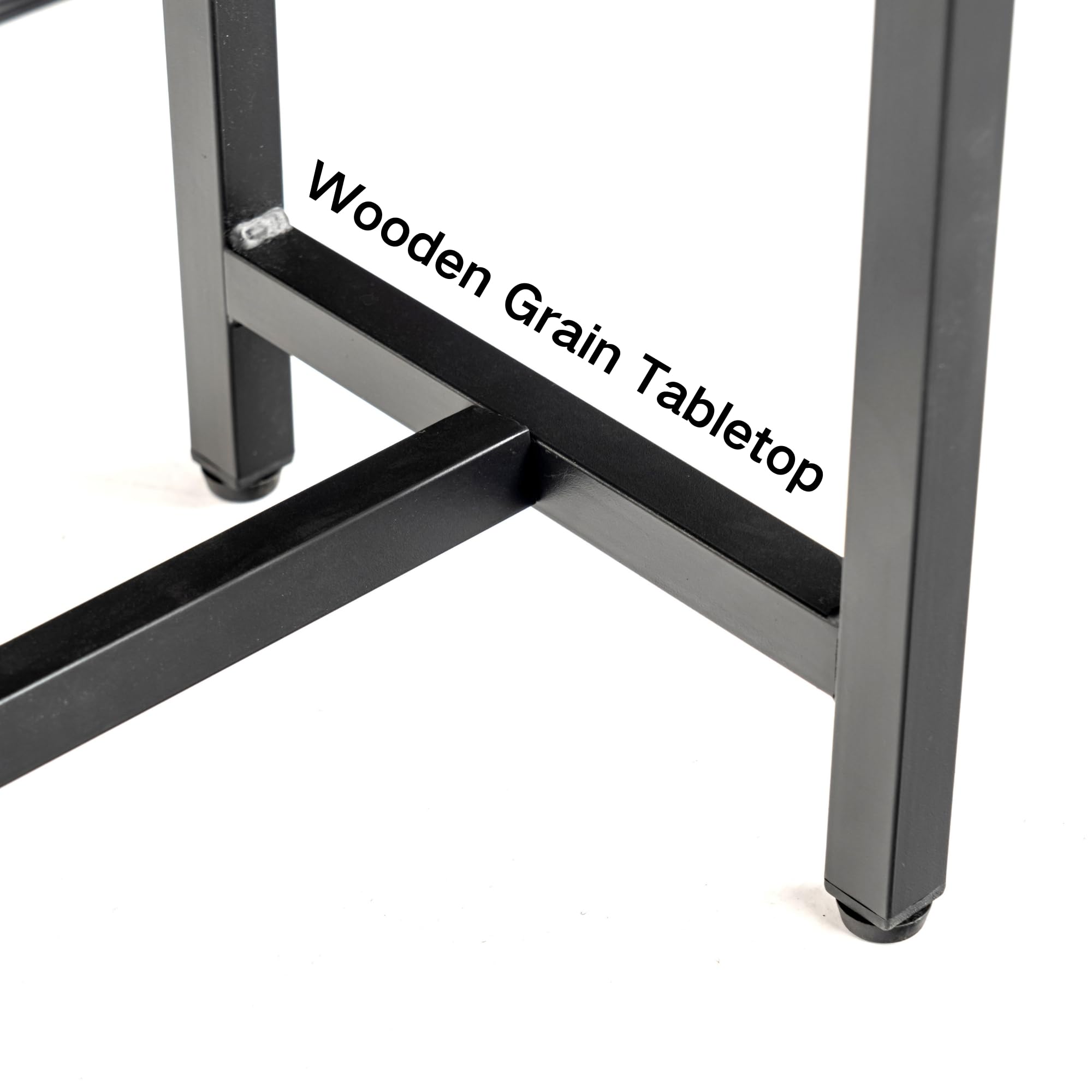 FurnitureR Rangements pour Bar Industrielle 180cm avec Prise, Console Métal et Bois, Longue Table de Bar pour Salon, Zones D'attente et de Recharge, Brun Rustique
