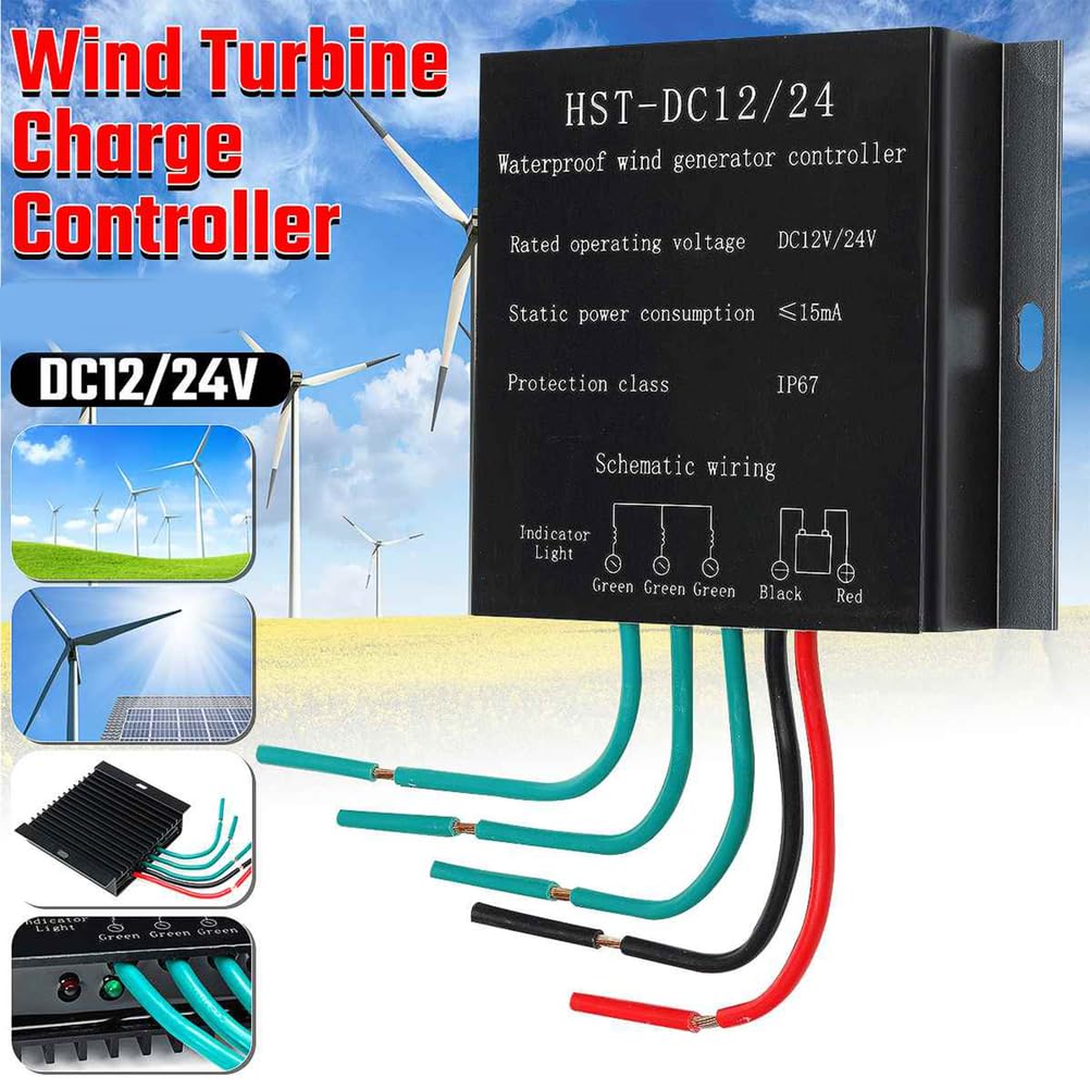 Regolatore di Carica per turbina eolica MPPT Impermeabile 2000W-8000W, regolatore di Batteria 10A-40A, Tensione 12V 24V Auto 48V, Adatto a Varie Turbine eoliche