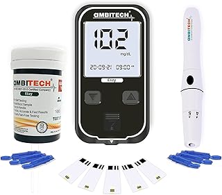 AMBITECH-CONTOUR AmbiTech Elizy blood glucometer and 25 strips with 25 lancets (Made in India) (Life time warranty)