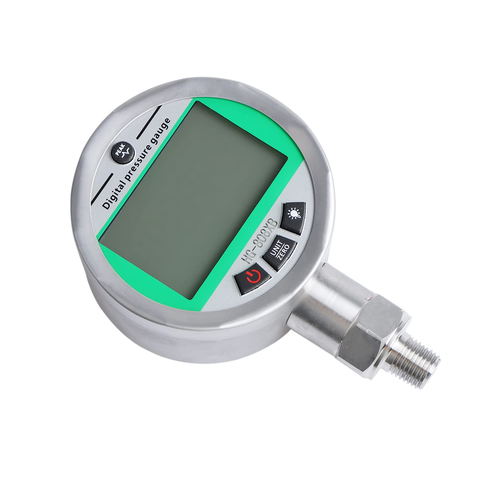 Medidor de presión digital 0.1-1MPA/150PSI con interfaz NPT1/4 1% FS Precisión Medidor de presión de agua de gas hidráulico con retroiluminación y carcasa de gel de sílice