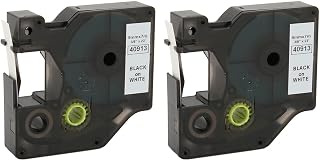 Label Printer Ribbon Replacement Label Maker Ribbon Long Lasting Black Label 2Pcs for LP420 (9mm)