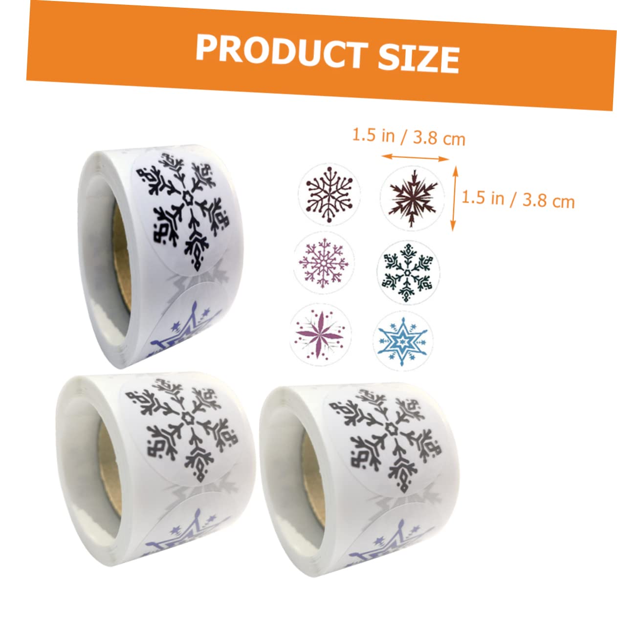 Lurrose Confezione Da 15 Etichetta Adesivo Decorativo Per Buste Adesivi Aziendali Con Fiocco Di Neve Adesivo a Tema Natalizio Buon Natale Adesivi Carta Autoadesiva in Lastra Di Rame