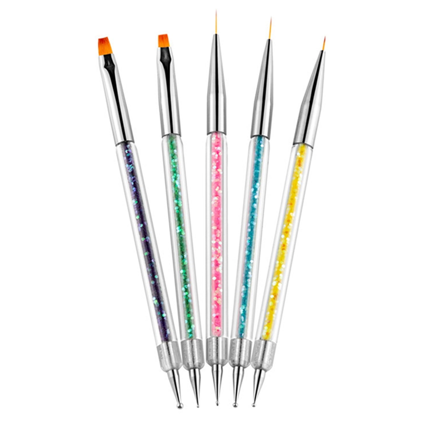 Pennelli Unghie 5 pezzi di penna for nail art, disegno, liner, pennelli, gel, pittura, accessori for manicure