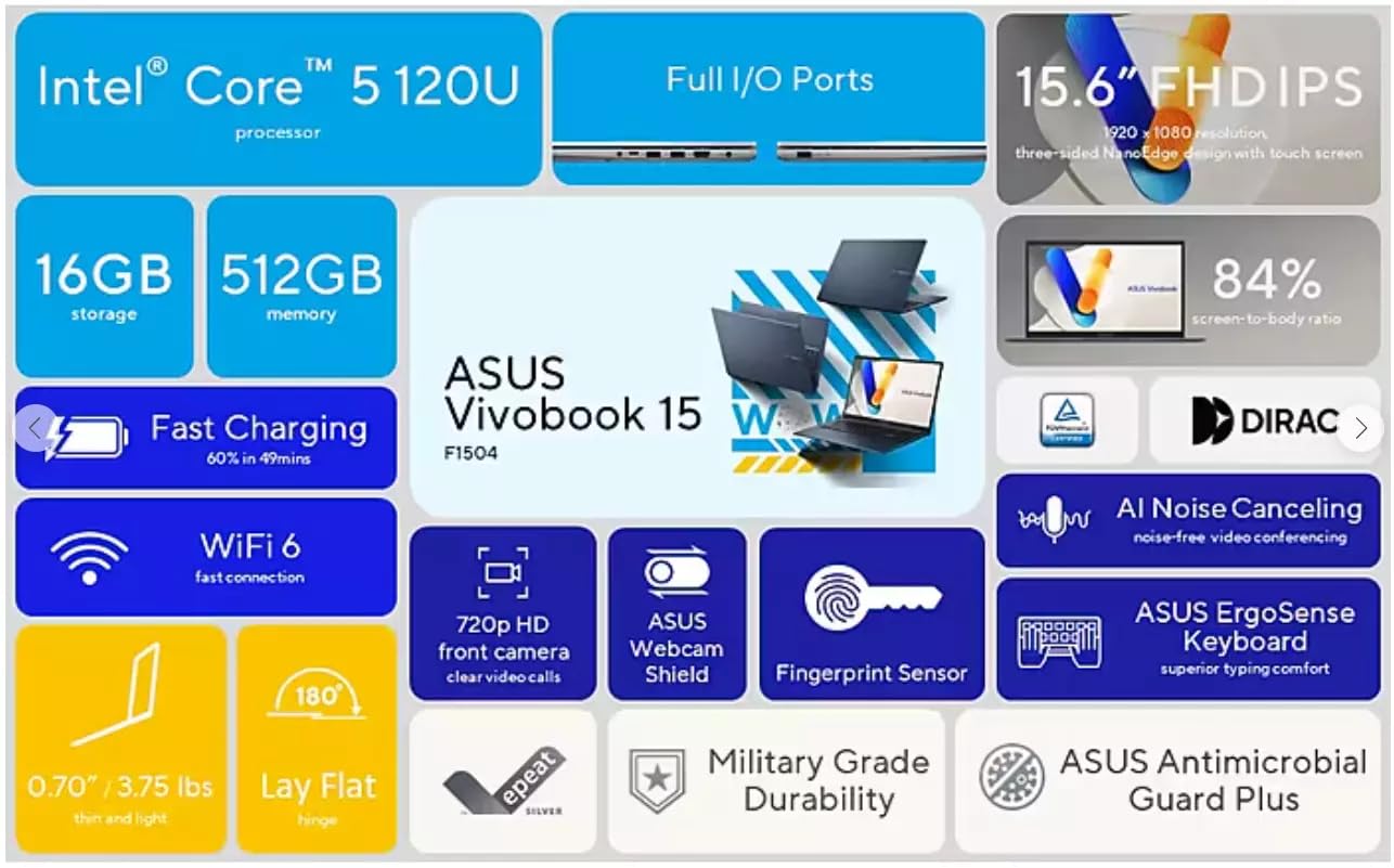 Amazon.com: ASUS Vivobook 15 2024 Laptop, 15.6