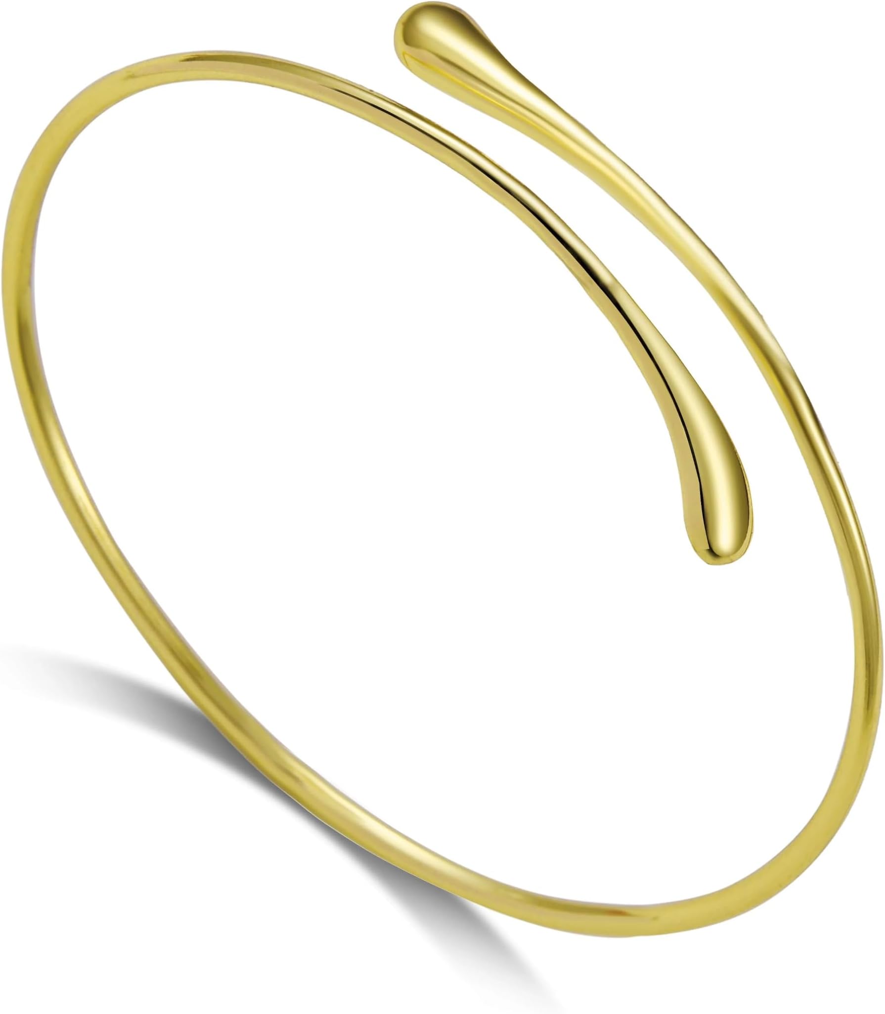 Philip Jones Gold Plated Teardrop Bangle