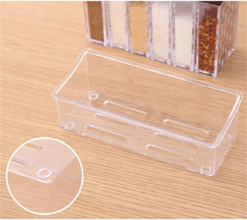 Kitchen seasoning jar seasoning box seasoning rack transparent seasoning storage bottle tool box(E)
