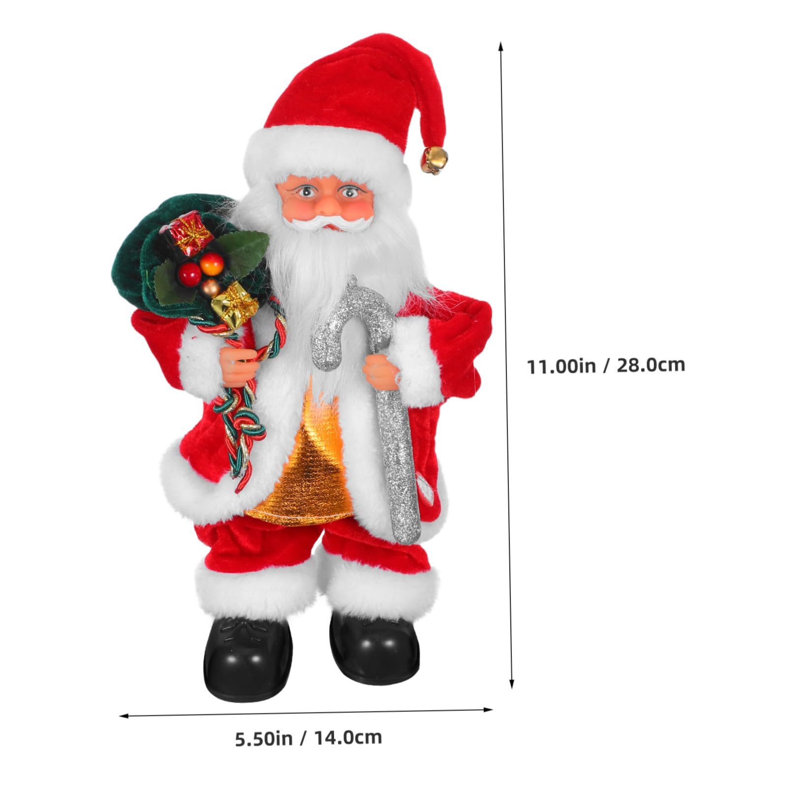 Juguete De Papá Noel Eléctrico con Música Adorable Adorno Navideño y Juguete para Fiestas Navideñas para Decoración Familiar y Entretenimiento