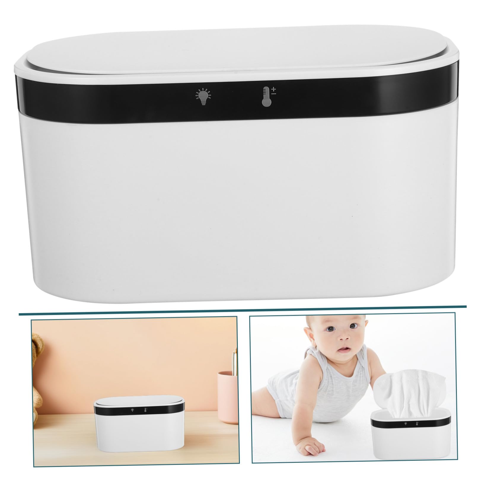 LABRIMP Calentador de Toallitas para Compacto con Calentamiento Rápido y Protección Anti-quemaduras Dispensador de Toallitas de Temperatura Constante para Guardería y Viaje