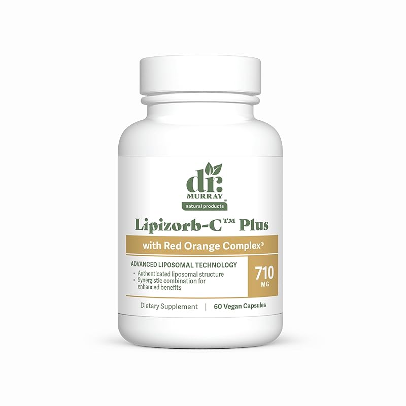 Dr. Murray Natural Products - Vitamina C Lipizorb C Plus lipossomal com Complexo de Laranjas Vermelhas, 60 cápsulas