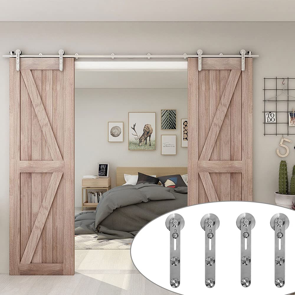 TSMST 6FT Sliding Barn Door Hardware Kit, Top Mount Stainless Steel Heavy Duty Sturdy Barn Door Track for Single Wood Door, Slide Smoothly Quietly (T Style) — Amazon image 31