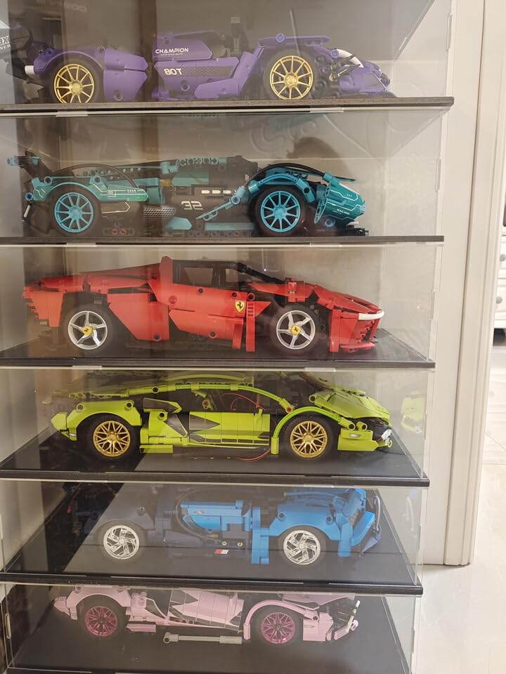 Acryl Vitrine 62x30x20 Cm – Staubdichte Display Box Für LEGO Sportwagen & Modelle, Transparent