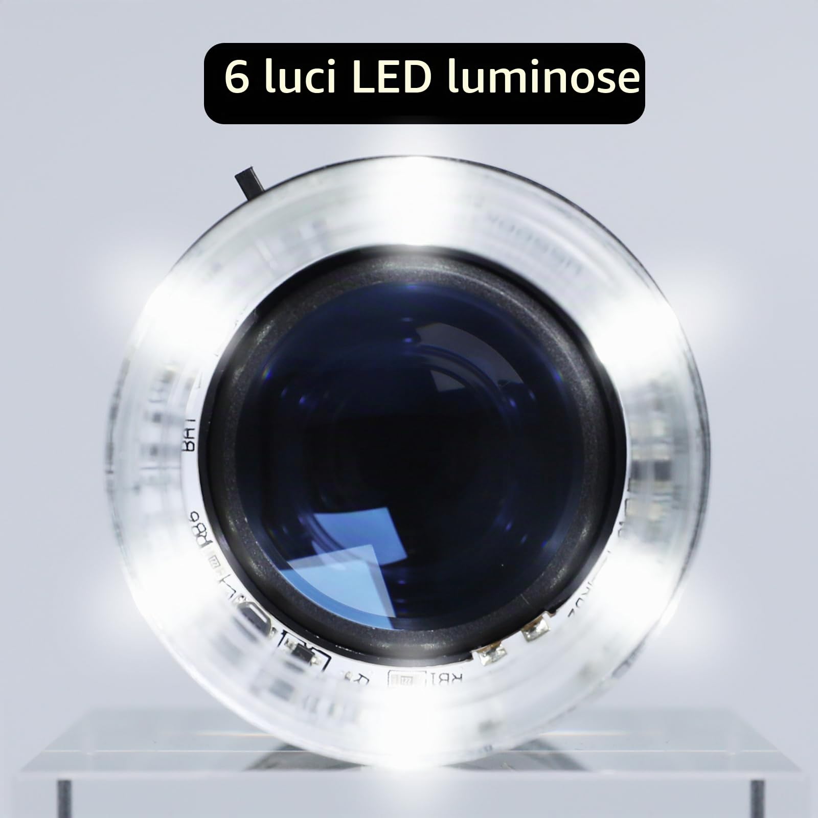 Lente d’ingrandimento per Gioiellieri 10x, Lente Portatile con 6 Luci LED e Scala in Vetro a 3 Misure, Lente Ricaricabile con Campo Visivo di 25 mm, per Gioielli, Gemme, Monete, Strumento per hobby