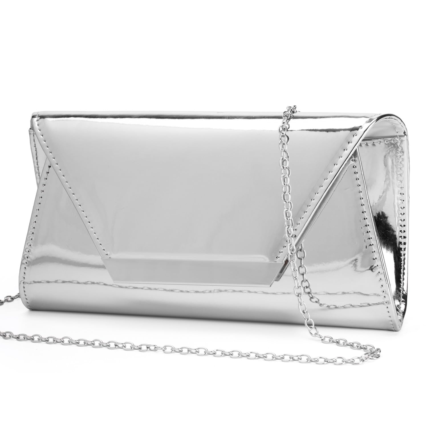 Patent Leather Envelope Clutch Womens Evening Handbag Stylish Shoulder Bag Purse for Christmas Wedding Party Prom