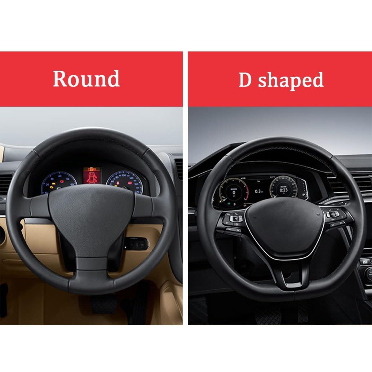 Auto Stuurhoes voor Opel Movano B, Heavy Duty Stuurhoes van leer microvezel lederen autostuurhoes Antislip Stuurovertrek(Pink,D Shape