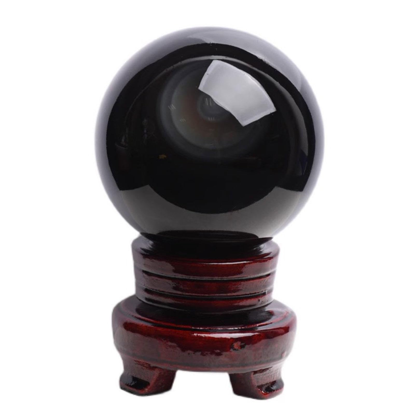 Boule d'obsidienne noire pour sublimer votre décoration d'intérieur et table d'Halloween