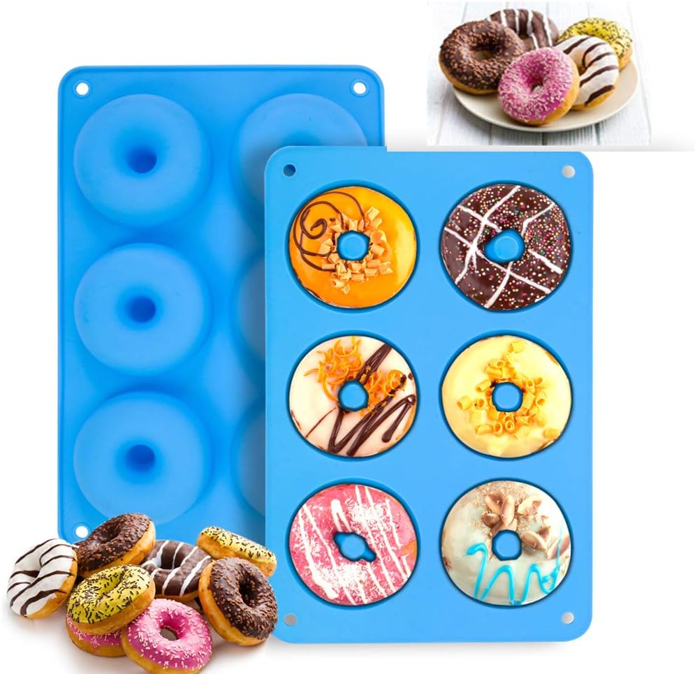 PaWuKi Silicone Donut Pan, NonStick Mold, Donut Mold for 6