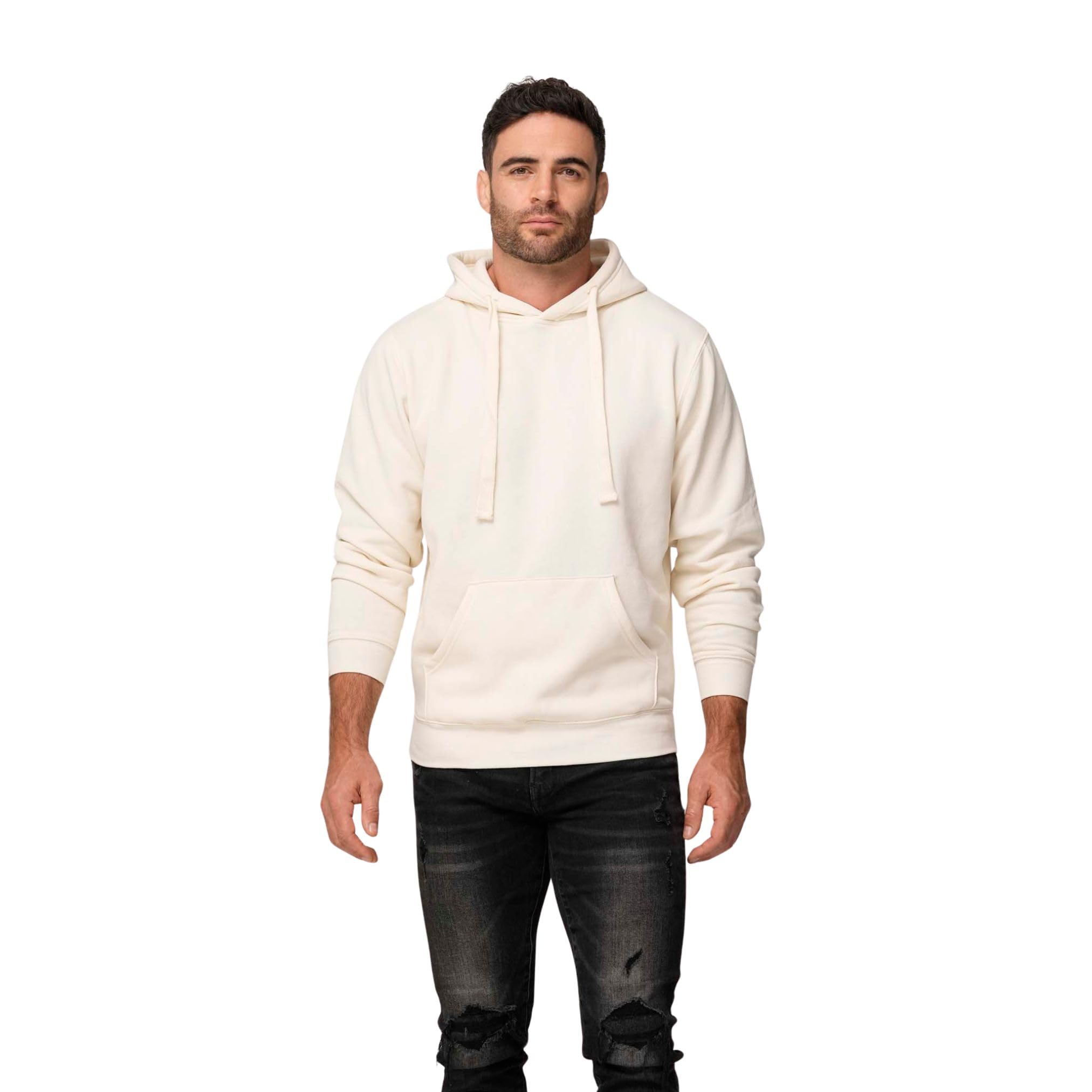 7.75oz Mid Weight Classic Pullover Fleece Hoodie | Cotton Blend Unisex Decorator Blanks Style 717