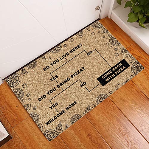 NA Fussmatte Aussen Haustür Come Back with Pizza Fußmatte Welcome Mat Home Decor Lustige Fußmatte...