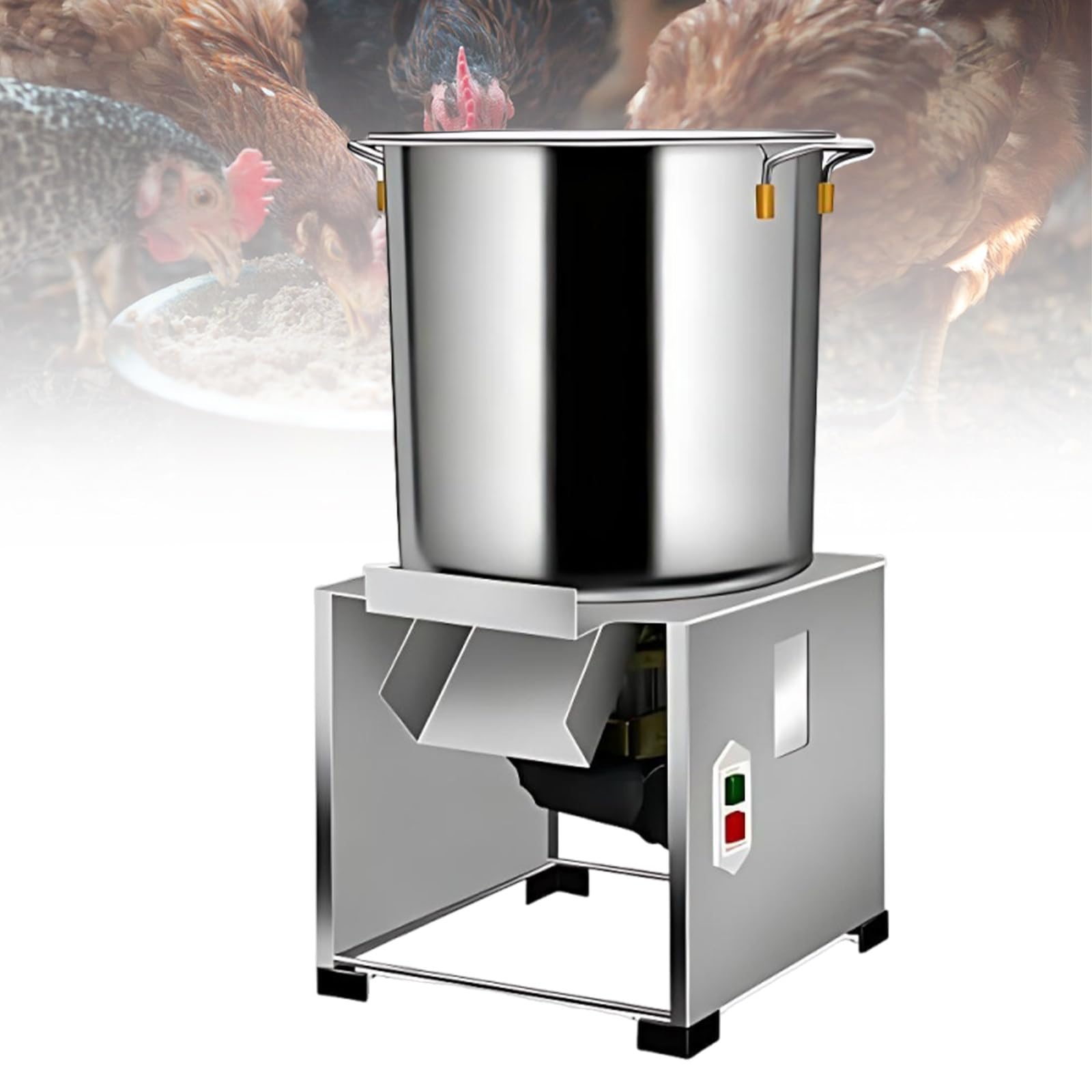 SHAHRYAR 1000w/1800w Electric Poultry Feed Processor, Chicken Feeder and Vegetable Chopper, Stainless Steel Food Processor, for Home Cooking &amp; Farm Use, Small Household 1000w