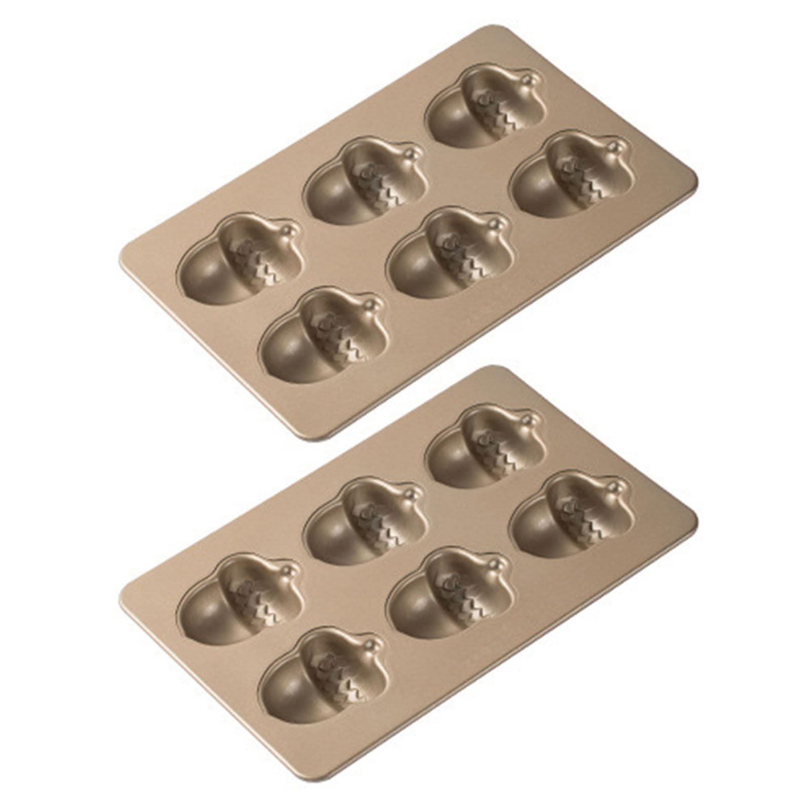 Tsophreniq 2Pcs Nonstick Muffins Pans Cake Bakwares 6 Cavity Chocolate and Cookie Carbon Steel Baking Molds for Oven Treats Carbon Steel Bakewares