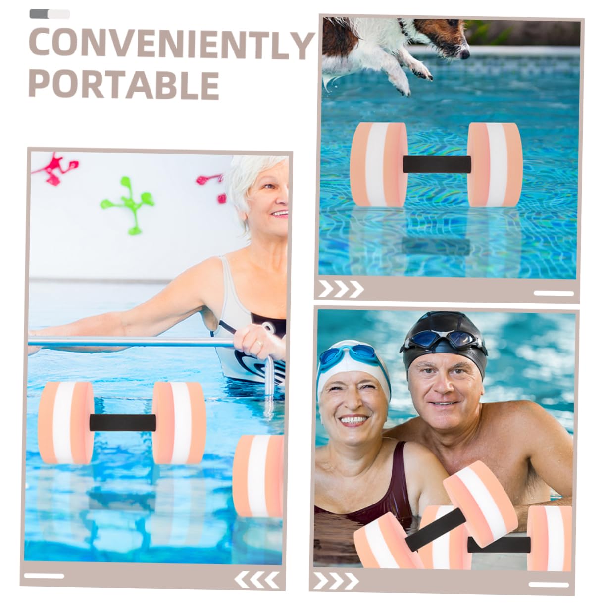 Abaodam 4 Pièces Haltères Flottants Eva pour Piscine de Poids pour Exercices Aquatiques Améliorez Votre Force et Eau Accessoires de Fitness Aquatique pour Adultes