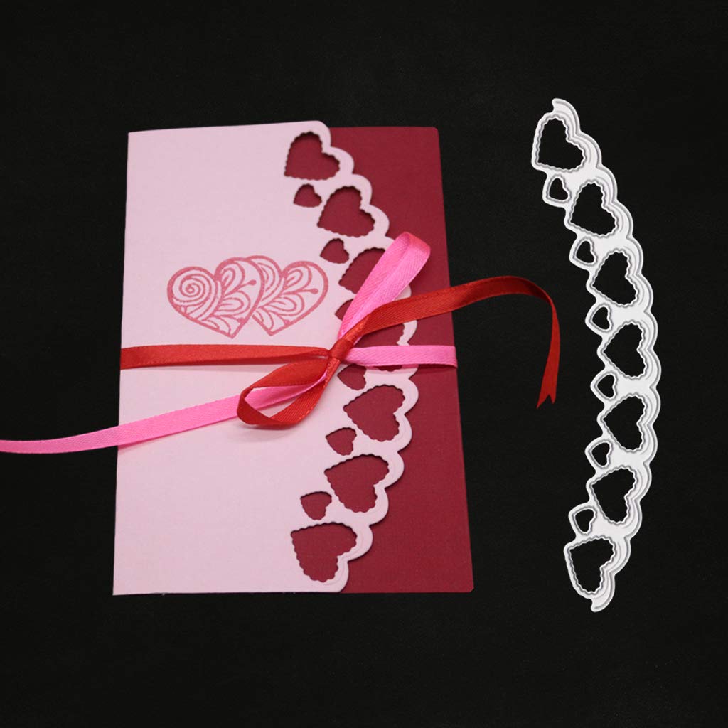 Fustelle In Metallo A Forma Di Cuore Per Scrapbooking | Set Da 1 Per Biglietti E Goffratura Fai Da Te, Acciaio Al Carbonio - 2