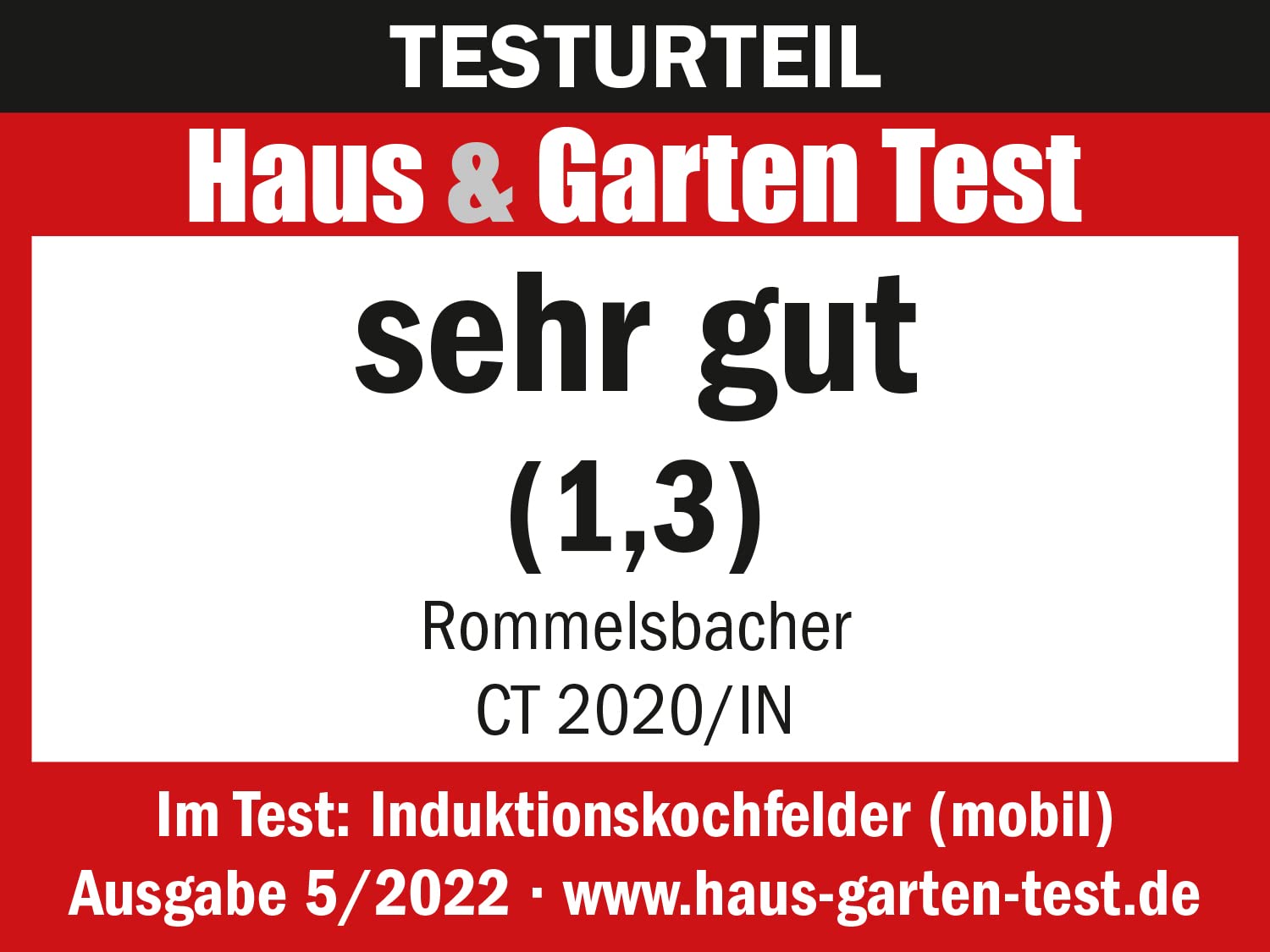 Rommelsbacher Single Hotplate black Schwarz CT2020 IN (CT2020/IN)