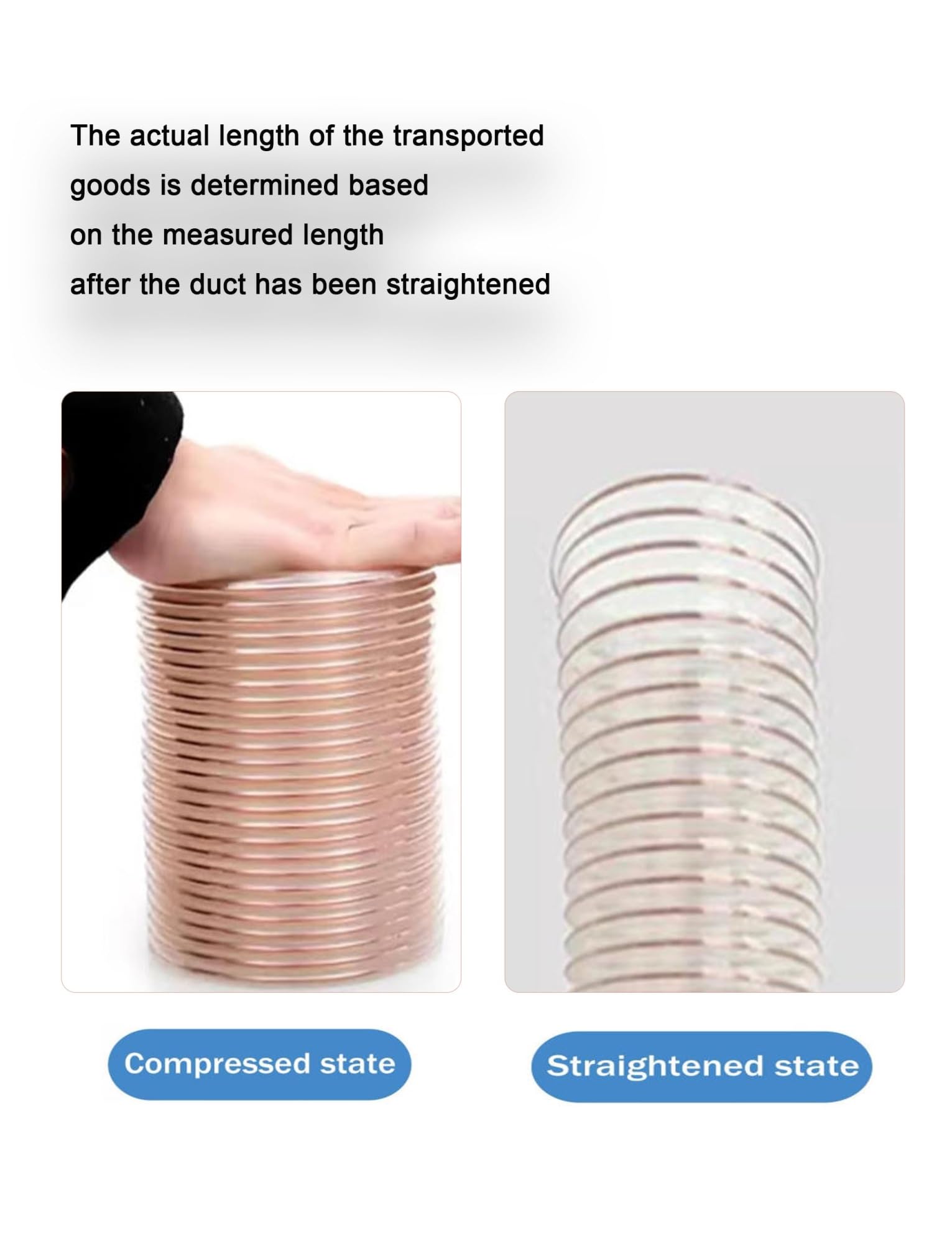 Manguera de conducto, tubo flexible transparente para extracción de polvo y control de humos, resistente a pinchazos, ideal para talleres y uso industrial