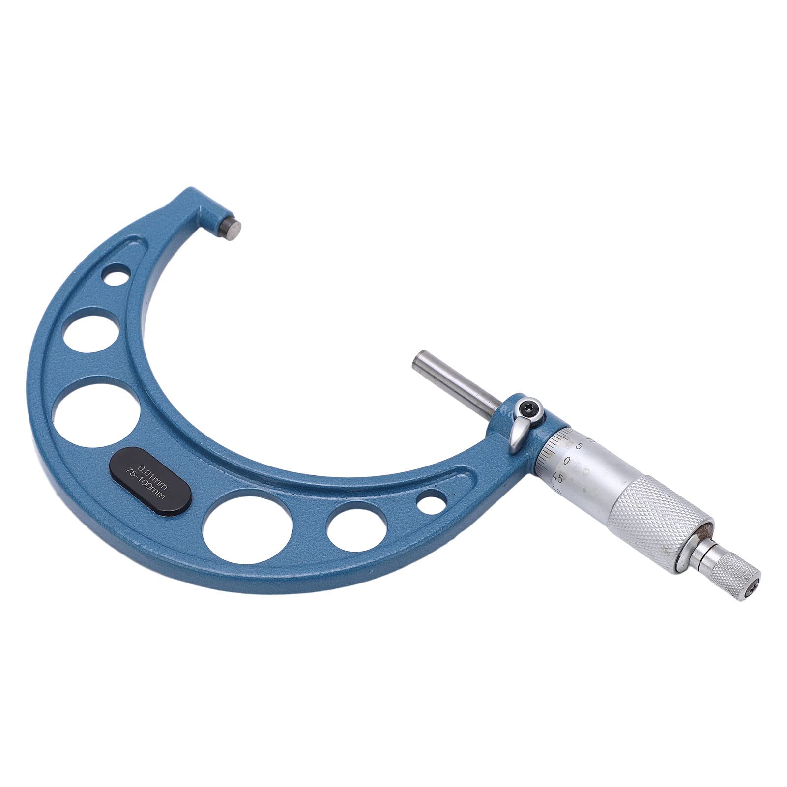 Micromètre Extérieur Professionnel de Précision pour Machiniste, Micromètre en Alliage Stable Mesure Précise de L'épaisseur de La Surface Micromètre à Pied à Coulisse(Upper Type 75-100/0.01mm)