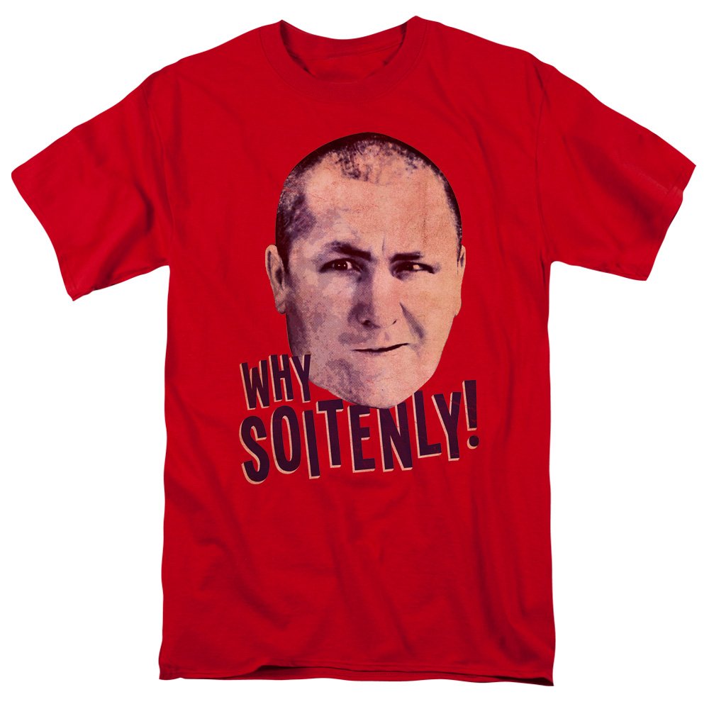 A&E DesignsThree Stooges T-Shirt Curly Why Soitenly Red Tee