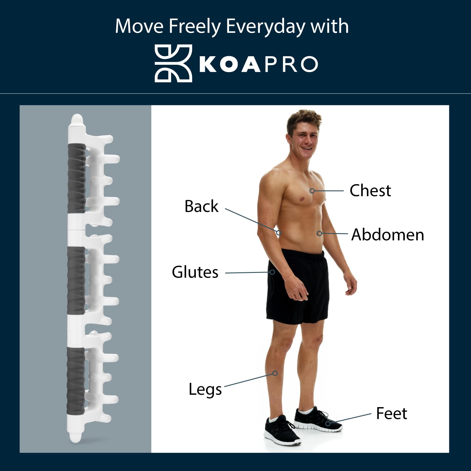 KOA PRO - Herramienta de masaje de cuerpo entero, herramienta de liberación miofascial, punto de activación manual y masajeador de tejido profundo, salud holística de la fascia para masaje de
