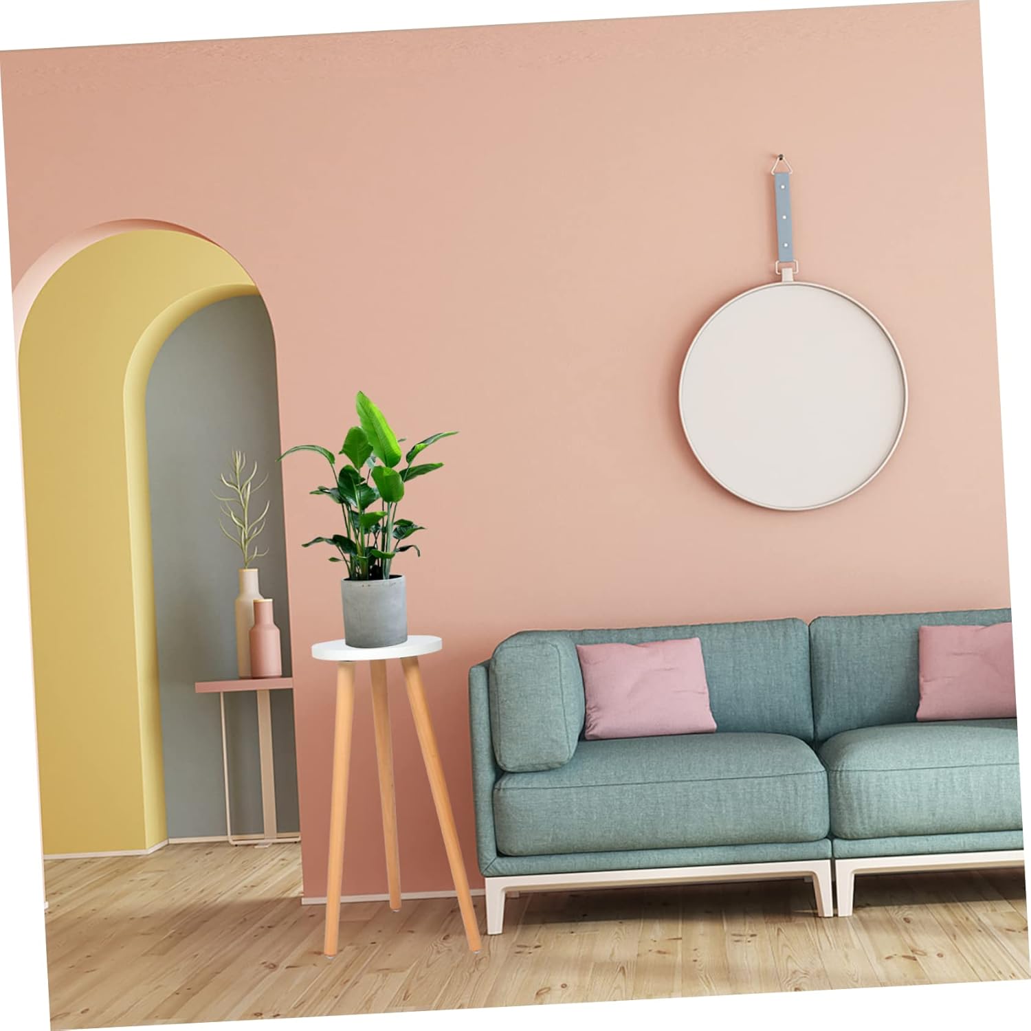 Balcony Plant Stand Detachable Flower Pot Holder for Use Minimalist Design Finish Height for Home Office Decor