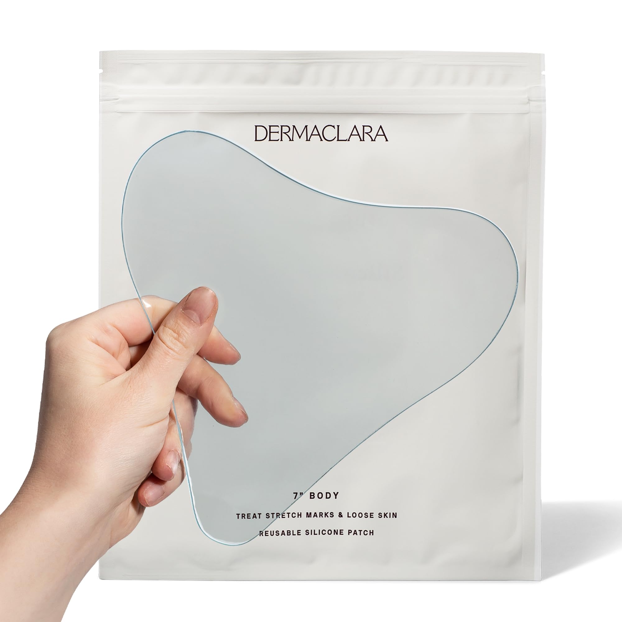 Dermaclara Large Body Patch - Pregnancy Stretch Mark Prevention & Removal, C Section Cover Up Belly Scar Sheet, Maternity Skincare, Mom to Be Silicone Gel Sheet, Reusable up to 30 Times - 1 Patch