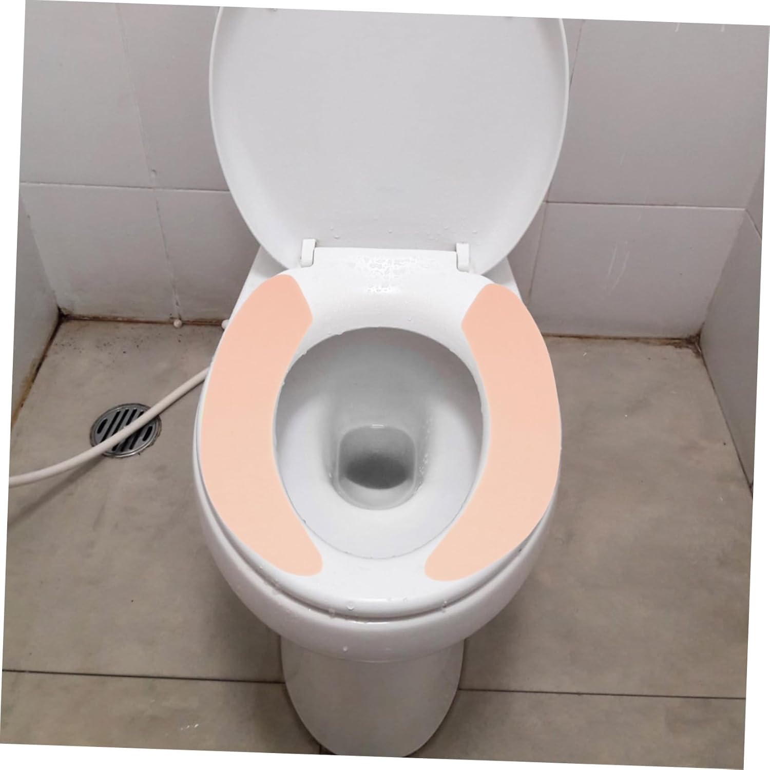 Ipetboom 4sets 10 Pairs Washable Toilet Seat Covers Plush Cushions for Comfort Warmth Easy Paste Installation Cute Design for Home Travel Durable Reusable Toilet Pads 10pairs*4