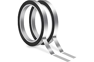 2 Rolls Silver Metallic Tape: Aesthetic Crafts at Your Fingertips