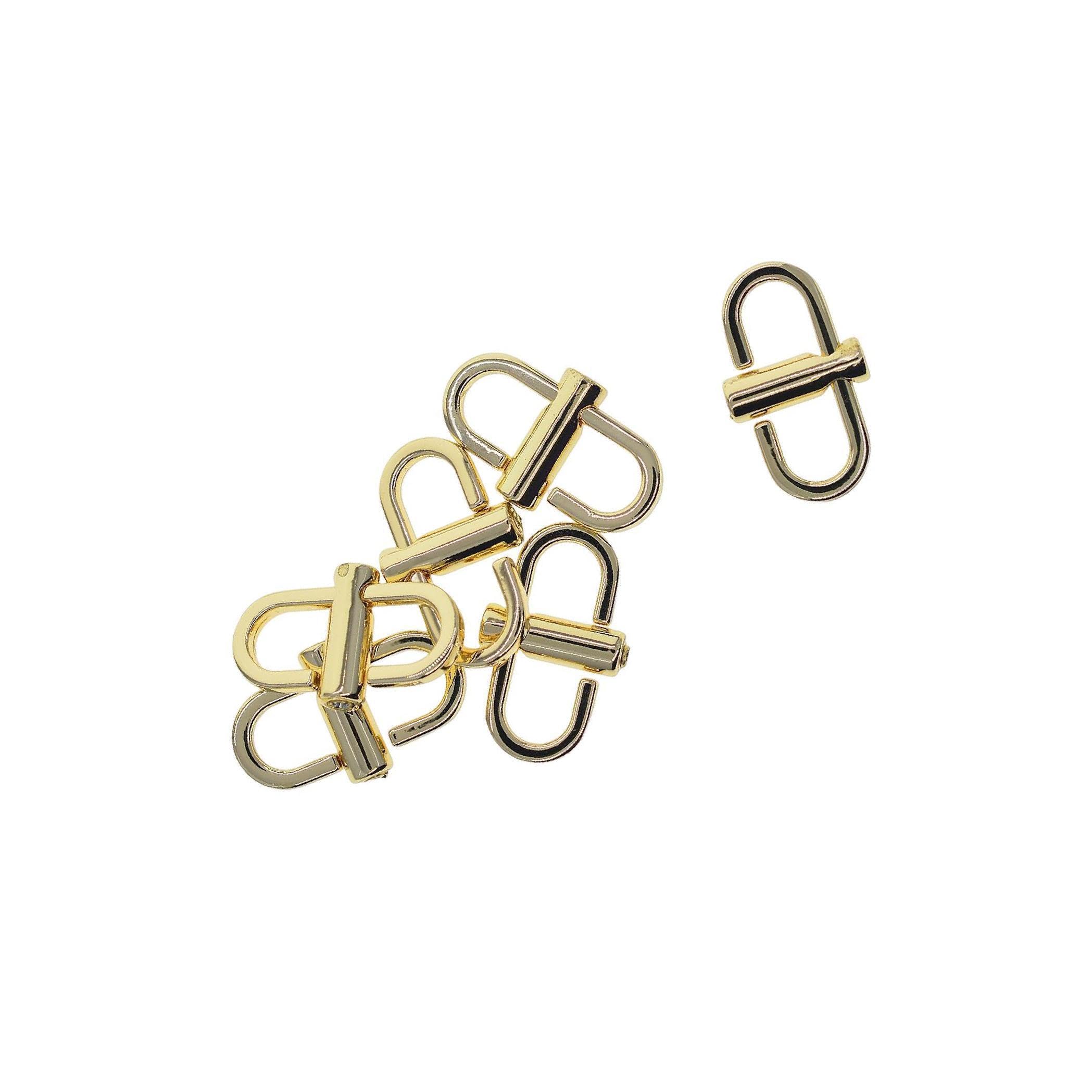 KIXZSAZ Adjustable Metal Buckles Chain Link Chain Strap Shortener Secure and Reliable, 6 Pcs Golden, 22.5x13mm