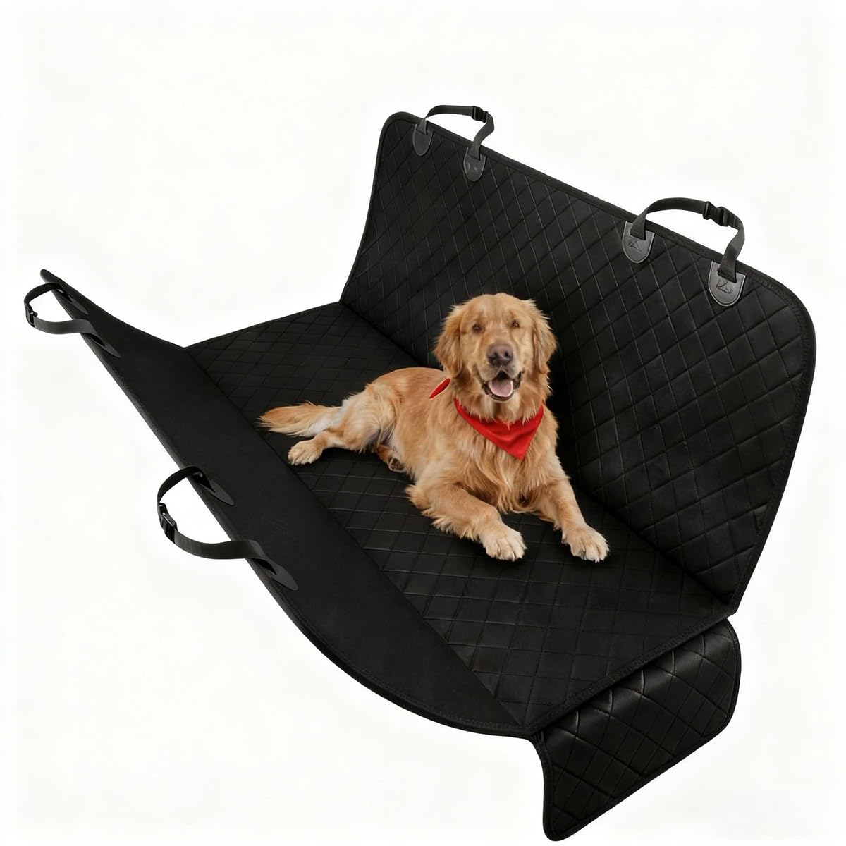 XATHKJOE Dog Car Seat Cover for Mercedes GLC Coupe C253 2015–2023, Waterproof Dog Hammock for Car Back Seat, Heavy Duty Scratchproof Pet Seat Protector with Side Flaps,Black