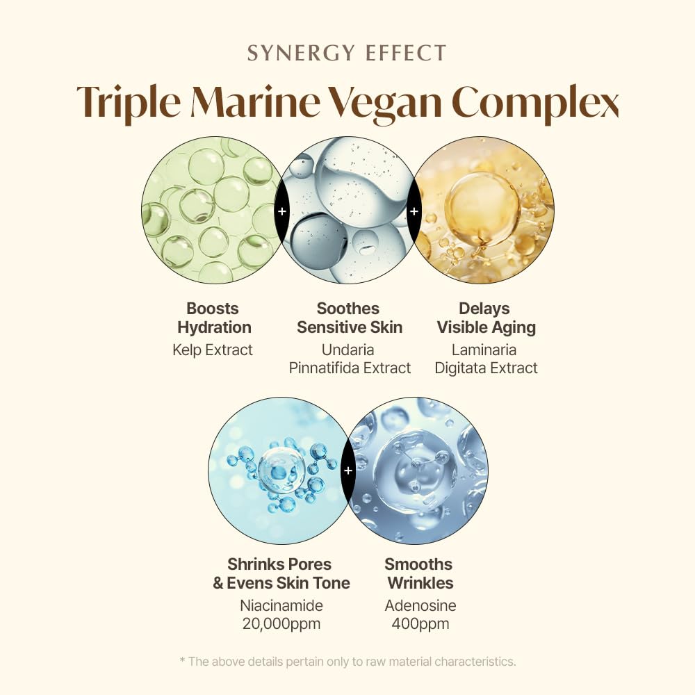 ONUL31 Fucoidan Satin Serum—Anti-Aging, Plump & Glow, Korean Glass Skin, Hydrating, Smoothing, Wrinkle Care, for All Skin Types (1.69 fl.oz./50ml)