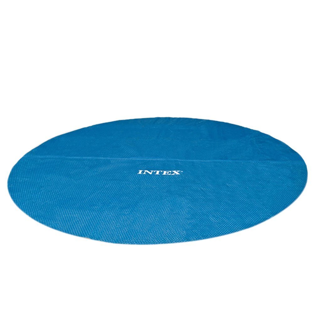 Intex 28014 Solarabdeckplane, Abdeckung mit thermischer Isolierung für runde Easy Set/Frame Pools, Polyethylen, Blau, ⌀ 488 cm