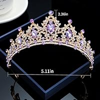 Vista 81 de Kamirola - Corona de reina y tiaras corona de princesa para mujeres y niñas, diademas de cristal para novia, princesa para bodas y fiestas (01)