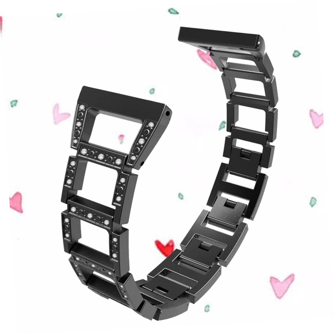 Housoutil 2 Pièces Bracelet De Montre En Acier Inoxydable Accessoires De Montre Intelligente Remplacement De Bracelet De Montre Groupe Bandes De Cuir Bande De Cuir Léger Trapézoïdal Regardez