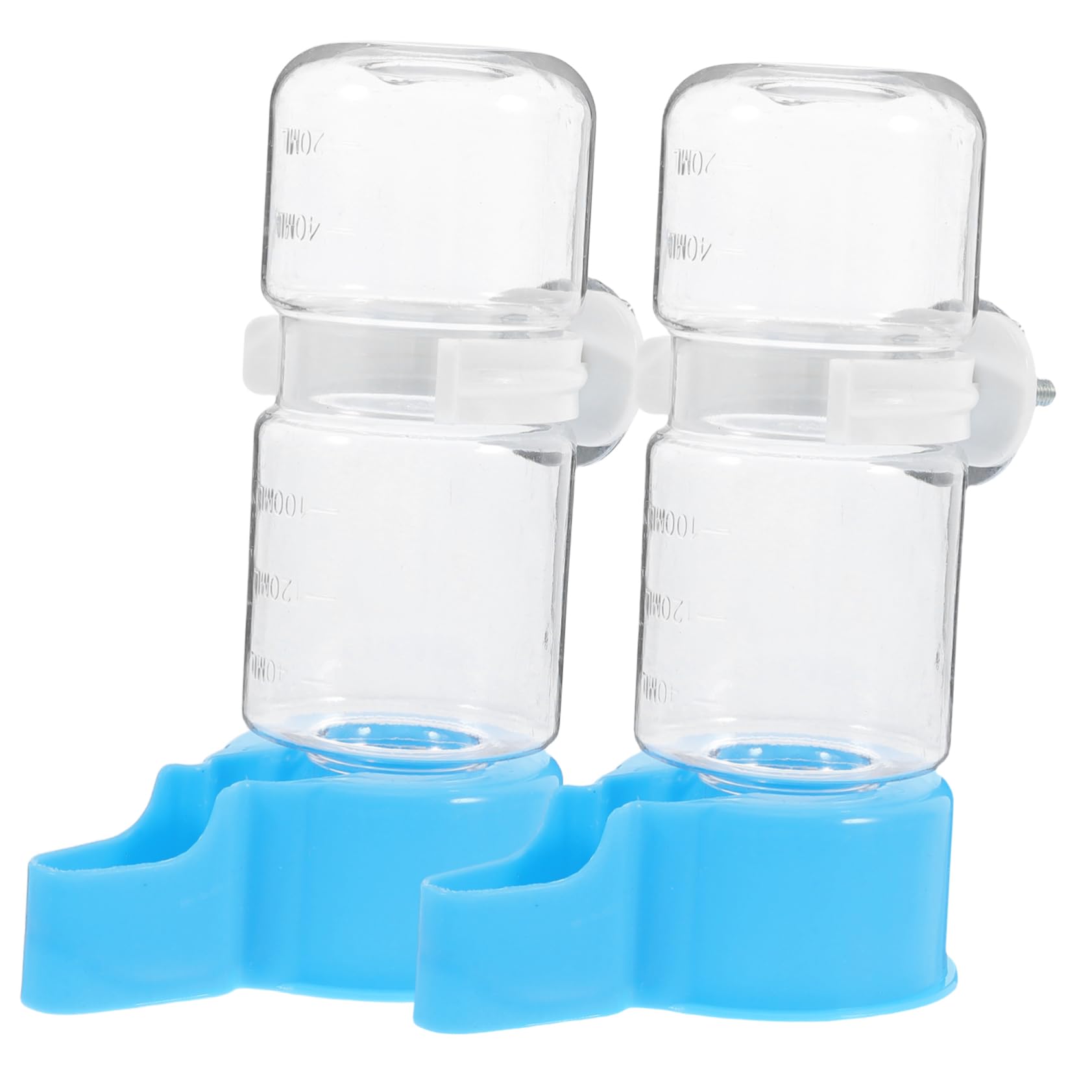 Abaodam Bebedero Para Dispensador De Agua Para Periquitos Bebedero Colgante Para Pájaros Jaula Automática Para Etiquetas De Plástico Azul 2 piezas x 4